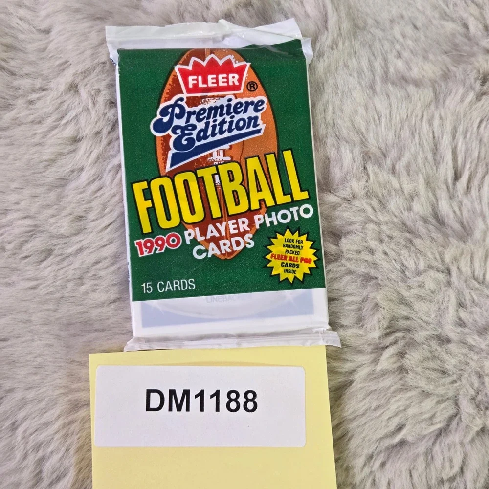 1990 Fleer Premiere Edition Football Cards 3 Sealed Wax Packs 15 Cards Each NFL